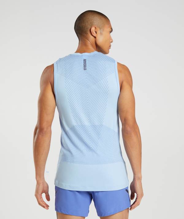 Panske Tielko Gymshark Apex Seamless Modre / Modre | HX9073148